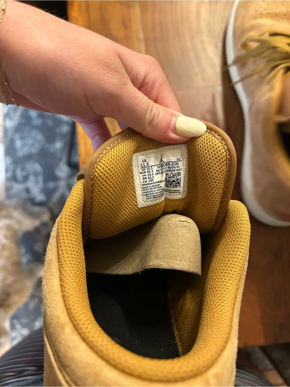 Nike Air Jordan Low Top Suede Sneakers - Tan
